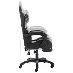 vidaXL Fauteuil de jeux vidéo repose-pied Noir/camouflage Similicuir