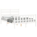 vidaXL Cadre de lit sans matelas blanc 120x200 cm bois de pin massif