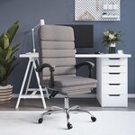 vidaXL Fauteuil de massage inclinable de bureau Taupe Tissu