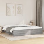 vidaXL Cadre de lit sans matelas sonoma gris 200x200 cm