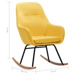vidaXL Chaise à bascule Jaune moutarde Tissu