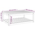 vidaXL Table de jardin 121x82 5x45 cm bois massif de douglas