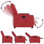 vidaXL Fauteuil inclinable électrique Rouge Similicuir