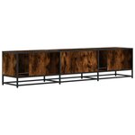 vidaXL Meuble TV chêne fumé 180x35x41 cm bois d'ingénierie