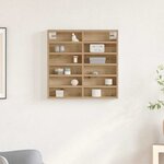 vidaXL Cabinet d'Affichage chêne artisanal 60 x 8.5 x 58 cm