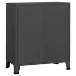 vidaXL Armoire à tiroirs industrielle Anthracite 78x40x93 cm Métal