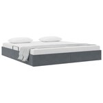 vidaXL Lit de Rangement avec stockage Gris foncé 180 x 200 cm Velours