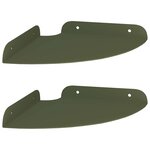 vidaXL Étagère flottante avec étagère 2 Pièces Vert olive 18 x 18 x 2 cm