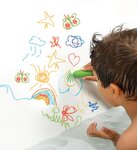 Crayons lavable de bain avec support