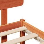 vidaXL Cadre de lit avec tête de lit marron ciré 135x190 cm en bois de pin massif