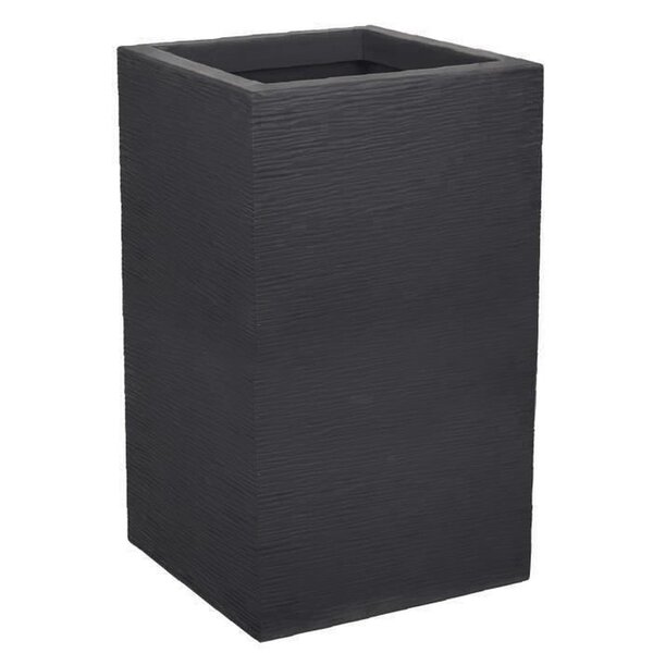 Bac à fleurs carré gris anthracite 29 5 x 29 5 cm x 49 5 cm - 36 L