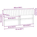 vidaXL Tête de lit capitonnée Gris foncé 180 cm Pin massif