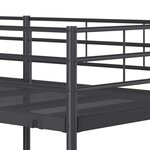 VidaXL Lit superposé sans matelas noir 90x190 cm acier
