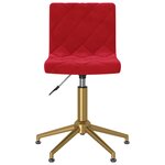 vidaXL Chaises pivotantes à manger lot de 2 bordeaux velours