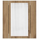 vidaXL Armoire de salle de bain miroir LED chêne artisanal 40x12x45 cm