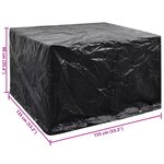 vidaXL Housse de salon de jardin 8 œillets 135 x 135 x 90 cm