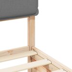 vidaXL Cadre de lit avec tête de lit rembourrée Gris clair