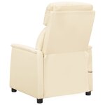 vidaXL Fauteuil inclinable Crème Similicuir