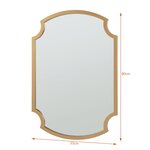 Miroir décoration moderne design mural MDF 80 x 55 cm doré 03_0010172