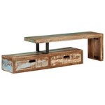 vidaXL Meuble TV (118-200) x 30 x 40 cm en bois massif recyclé