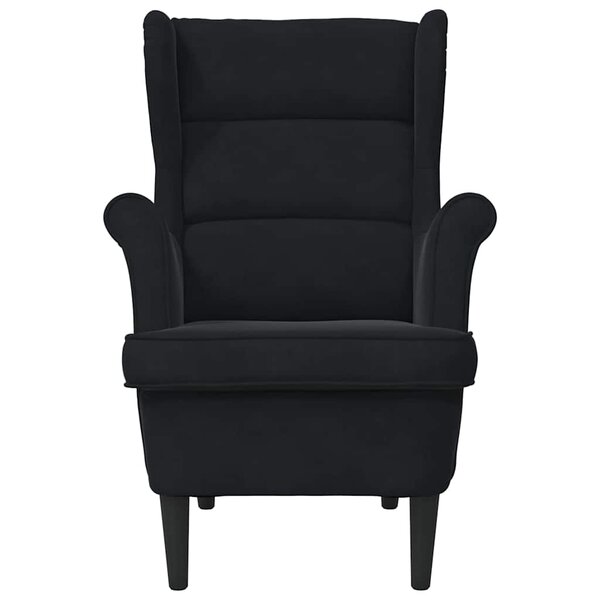 vidaXL Fauteuil Noir 71 x 92 x 91 cm Velours