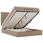 vidaXL Cadre de lit ottoman et matelas cappuccino 140x200cm similicuir