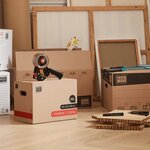 Pack and Move - Lot 40 Cartons Déménagement Livres  Premium - 40 X 30 X 30 Cm - Extrême Résistance 30 KG - Double Épaisseur - 2 Adhésifs Offerts