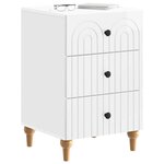 vidaXL Cabinet de chevet avec tiroir Blanc brillant 43 x 41 x 66 5 cm