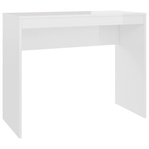 vidaXL Bureau Blanc brillant 90x40x72 cm Bois d'ingénierie
