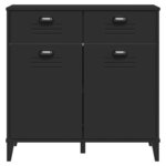 vidaXL Buffet VIKEN noir 80x40x80 cm bois d'ingénierie