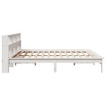vidaXL Cadre de lit sans matelas blanc 200x200 cm bois massif de pin