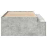 vidaXL Cadre de lit Gris béton 70 x 190 cm Bois d'ingénierie