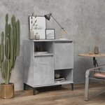 vidaXL Buffet Gris béton 60x35x70 cm Bois d'ingénierie