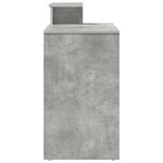 vidaXL Bureau avec Rangement Gris Béton 120.5x44x88.5 cm Bois d'Ingénierie