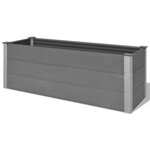 vidaXL Lit surélevé de jardin WPC 150x50x54 cm Gris