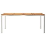 vidaXL Table à manger d'extérieur Marron Bois de teck solide