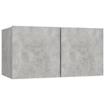 vidaXL Ensemble de meubles TV 10 Pièces Gris béton Bois d'ingénierie