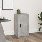 vidaXL Buffet Gris béton 40x33x70 cm Bois d'ingénierie