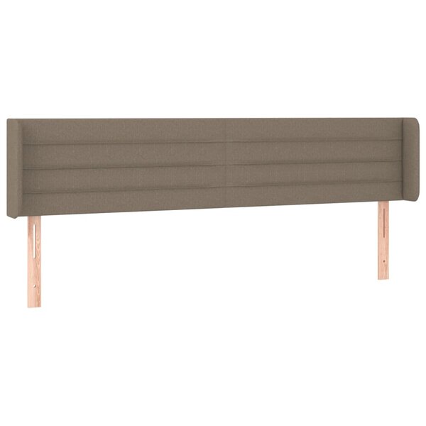 vidaXL Tête de lit avec oreilles Taupe 203x16x78/88 cm Tissu
