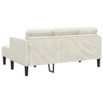 vidaXL Canapé L Crème 173x131x67 cm Velours