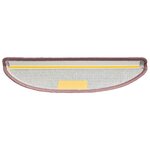 vidaXL Tapis d'escalier 30 pièces 65 x 21 x 4 cm Rose clair Demi-rond Grand