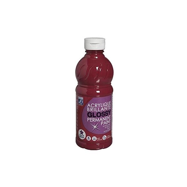 Flacon de 500ml Acrylique Glossy Rouge primaire Magenta LEFRANC BOURGEOIS
