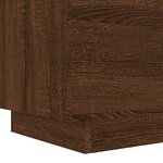 vidaXL Armoire de chevet et lumières LED chêne marron bois ingénierie