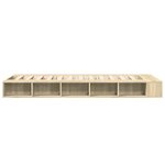 vidaXL Cadre de lit chêne sonoma 100x200 cm bois d'ingénierie