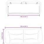 vidaXL Coussin de tête de lit marron 140 cm similicuir