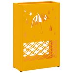 vidaXL Stand d'ombrelle jaune moutarde  28x12x41 cm en métal