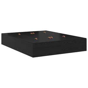 vidaXL Cadre de lit Chêne noir 190 x 135 x 31 5 cm Bois d'ingénierie