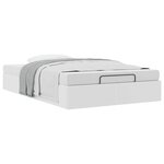 vidaXL Cadre de lit ottoman sans matelas blanc 120x190 cm similicuir