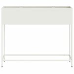 vidaXL Bac de jardin surélevé Blanc 100 x 26 x 82 cm Acier