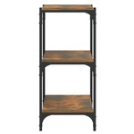 vidaXL Bibliothèque Chêne fumé 100x33x70 5 cm Bois d'ingénierie acier